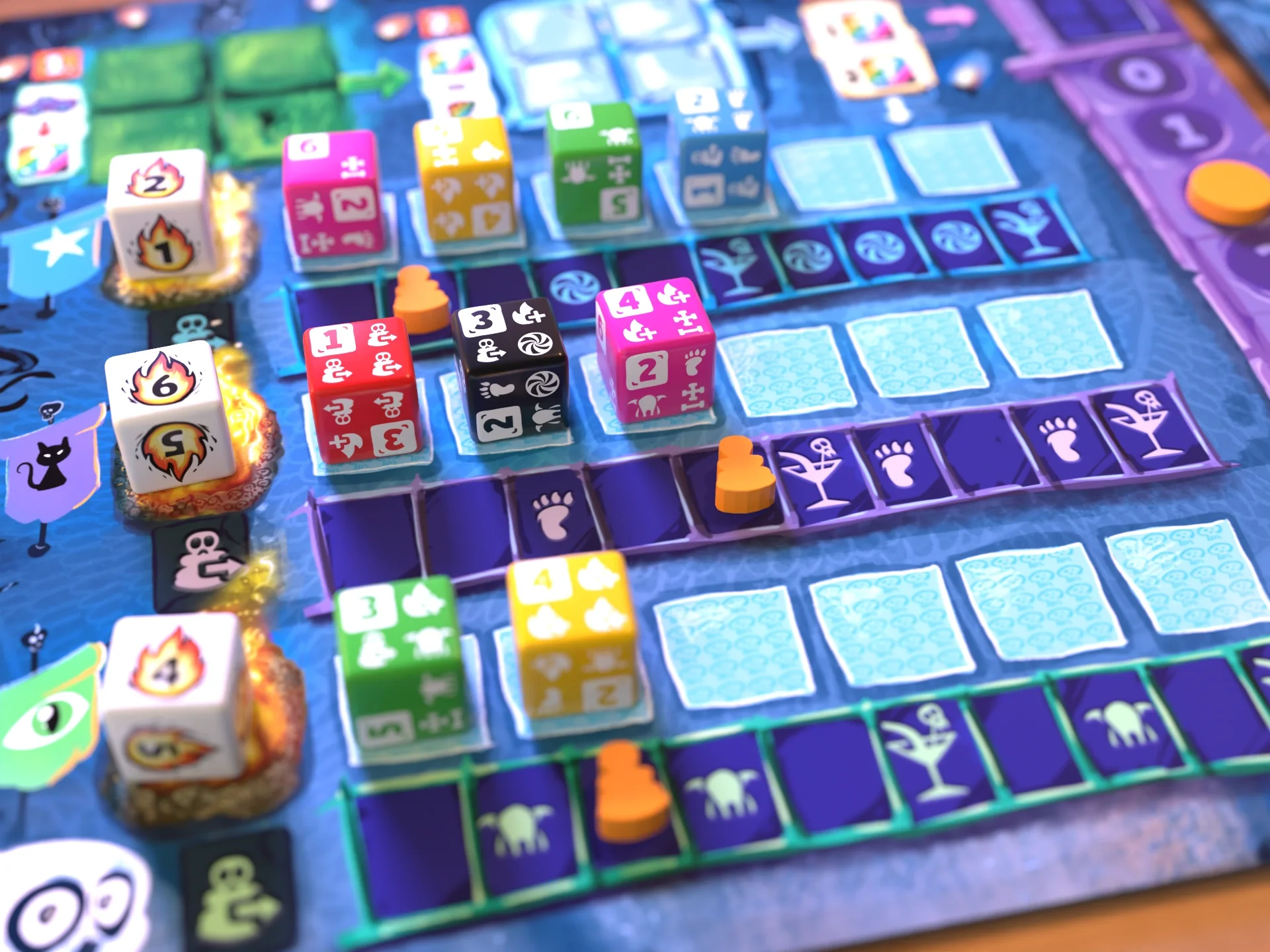 Guest Dice on the dice board in Monsters on Board